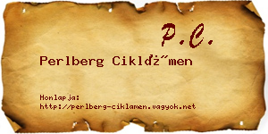 Perlberg Ciklámen névjegykártya